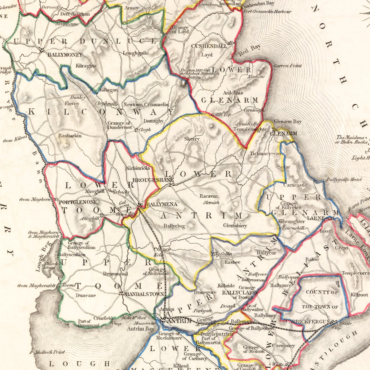 Restored historic details from the 1846 region map of County
