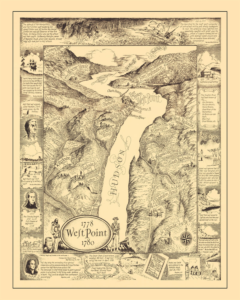 Size comparison using Vintage Map of West Point, 1943