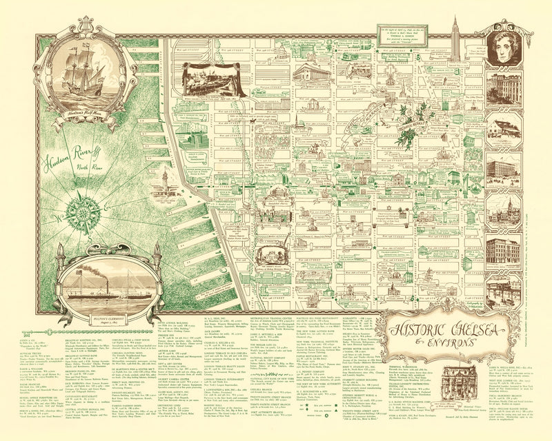 Size comparison using Vintage Map of New York, England 1939