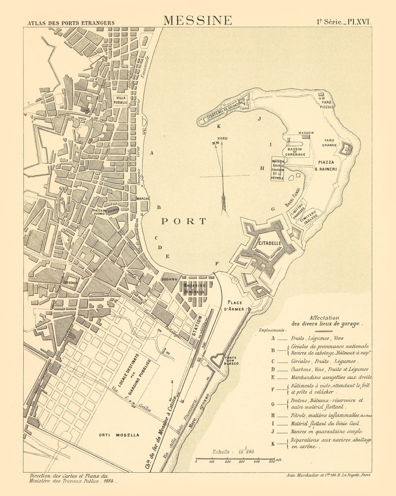 Size comparison using Vintage Map of Mesen, Belgium 1884