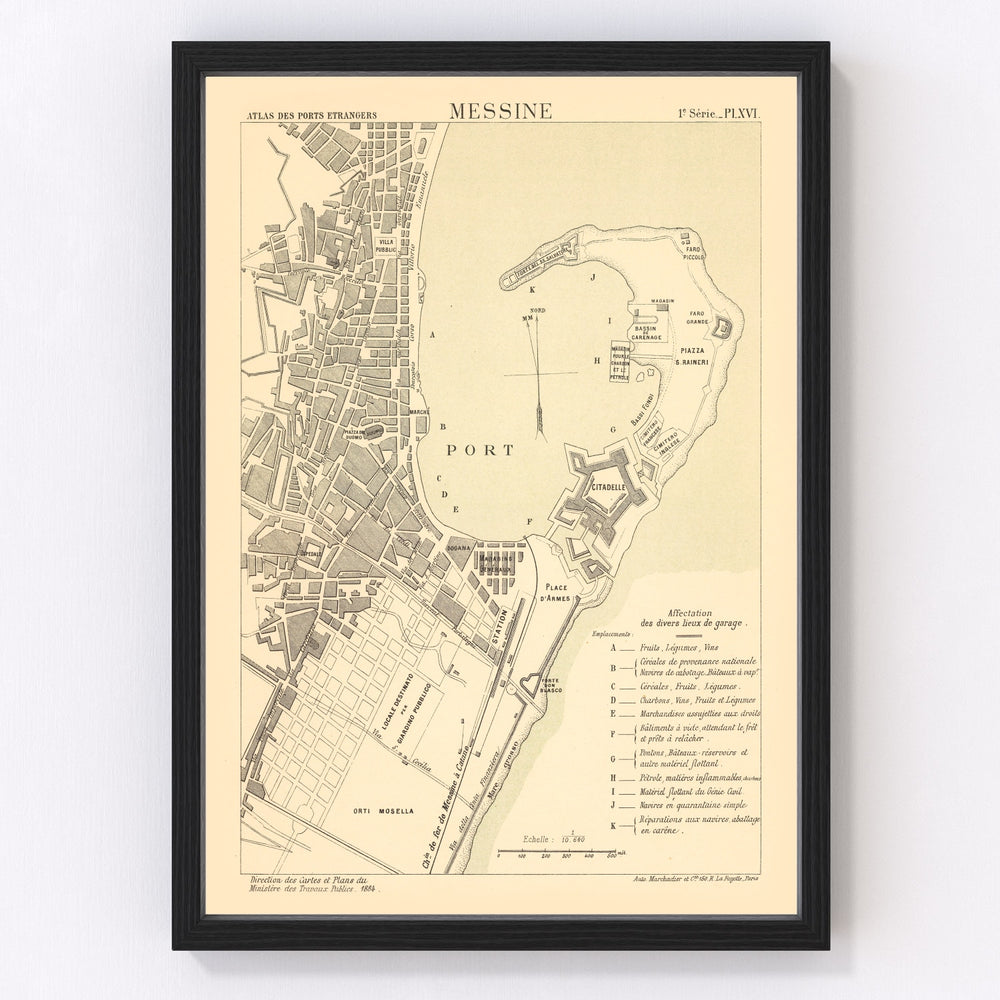 Mesen Vintage Map 1884