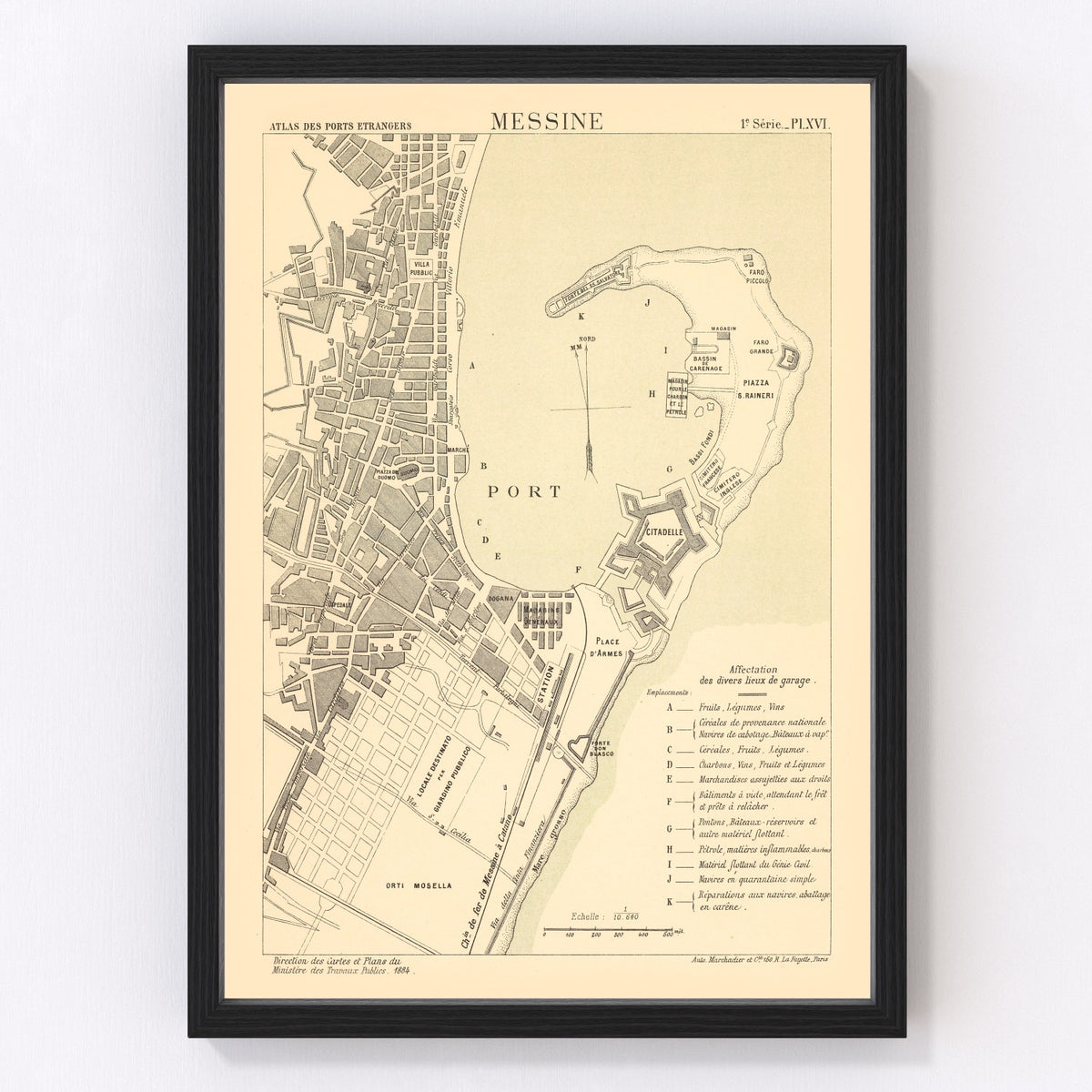 Mesen Vintage Map 1884