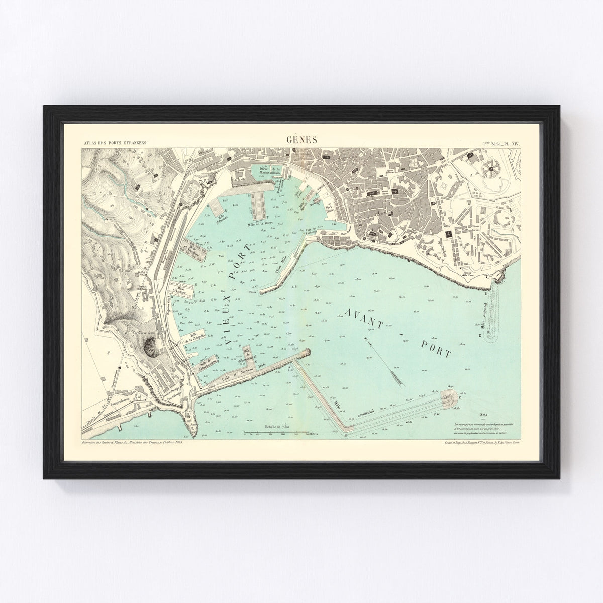 Genoa Vintage Map 1884