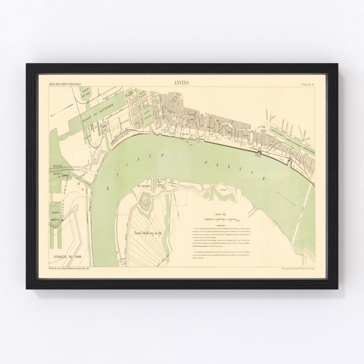 Antwerp Vintage Map 1883