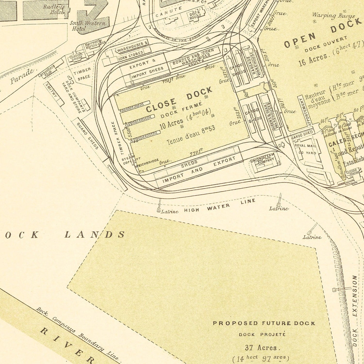 Restored historic details from the 1884 city map of Southampton