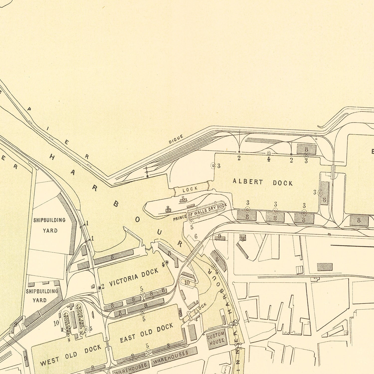 Restored historic details from the 1884 city map of Edinburgh