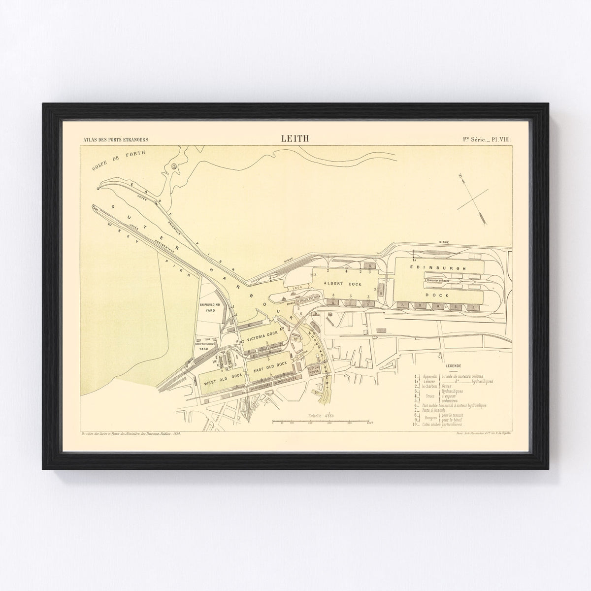 Edinburgh Vintage Map 1884