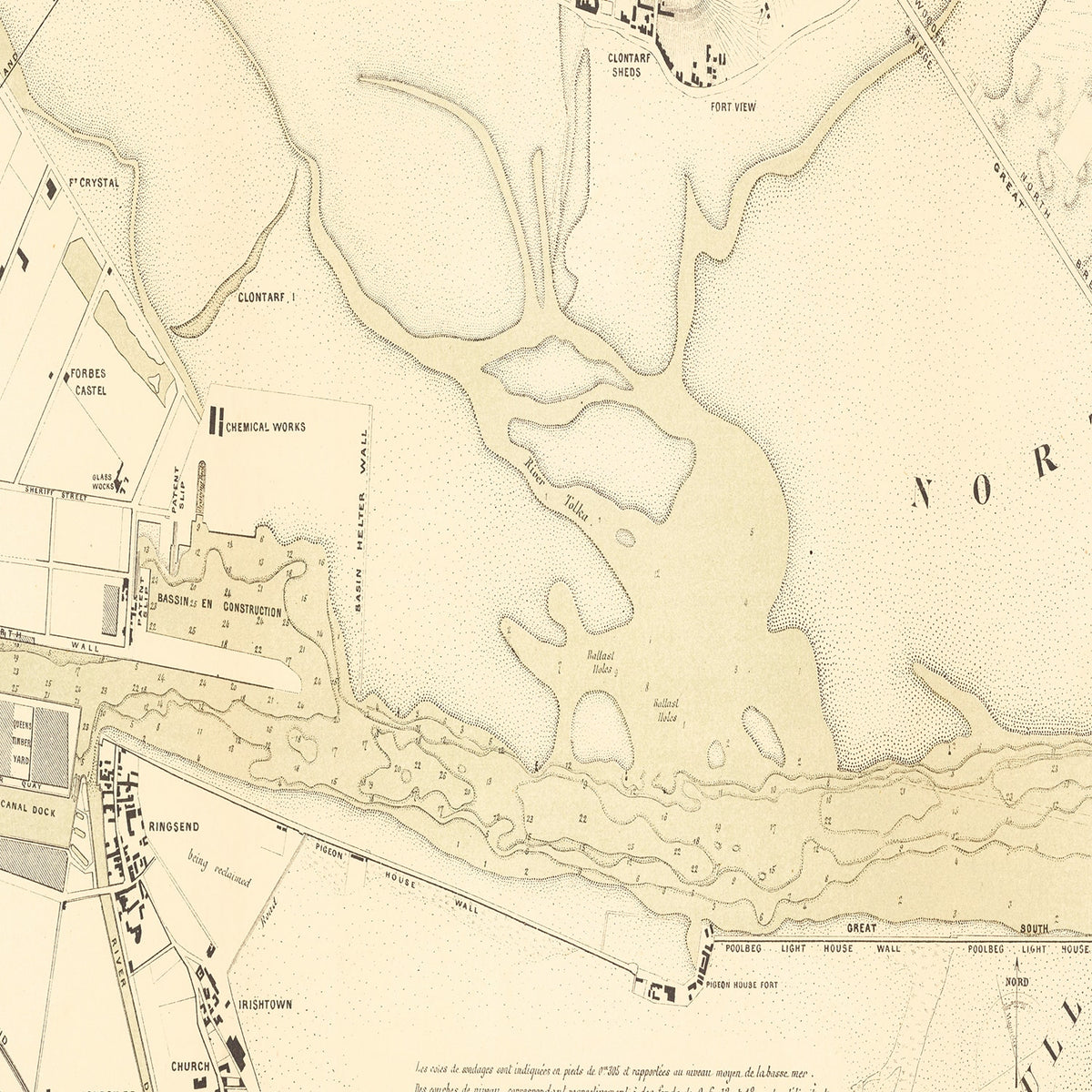 Restored historic details from the 1884 city map of Dublin
