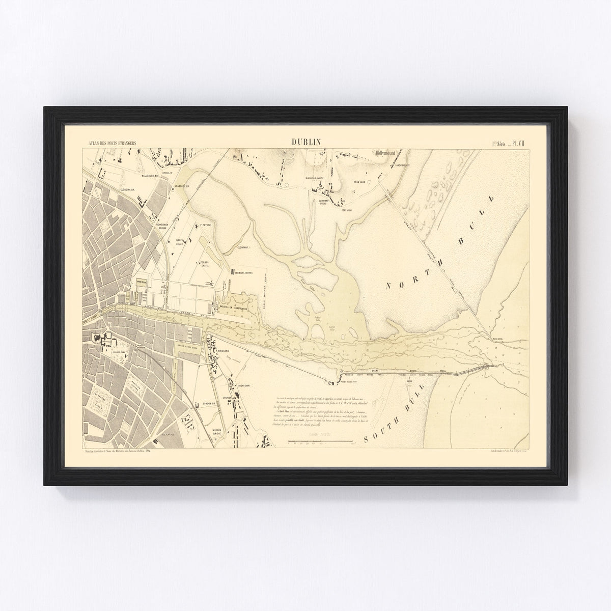 Dublin Vintage Map 1884