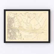 Dublin Vintage Map 1884