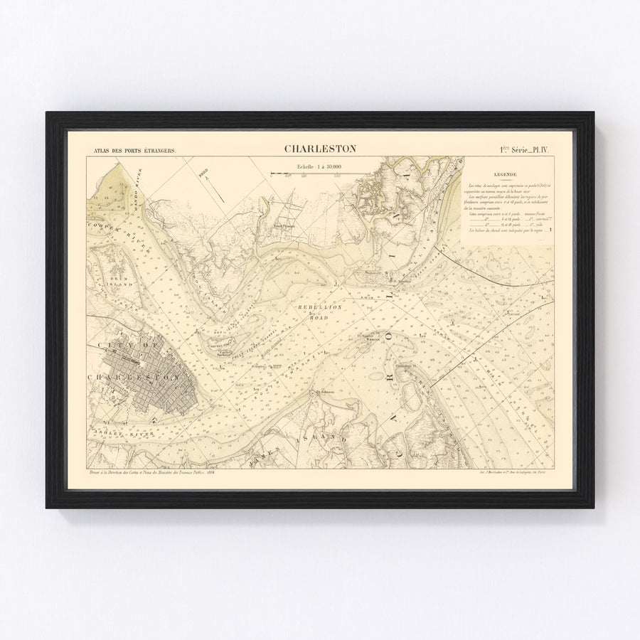 Charleston Vintage Map 1884