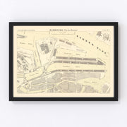 Hamburg Vintage Map 1884