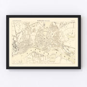 Hamburg Vintage Map 1884