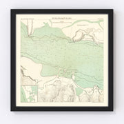 Auckland Vintage Map 1884