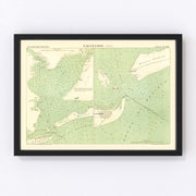 Galveston Vintage Map 1888
