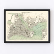 Istanbul Vintage Map 1873