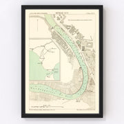 Seville Vintage Map 1870