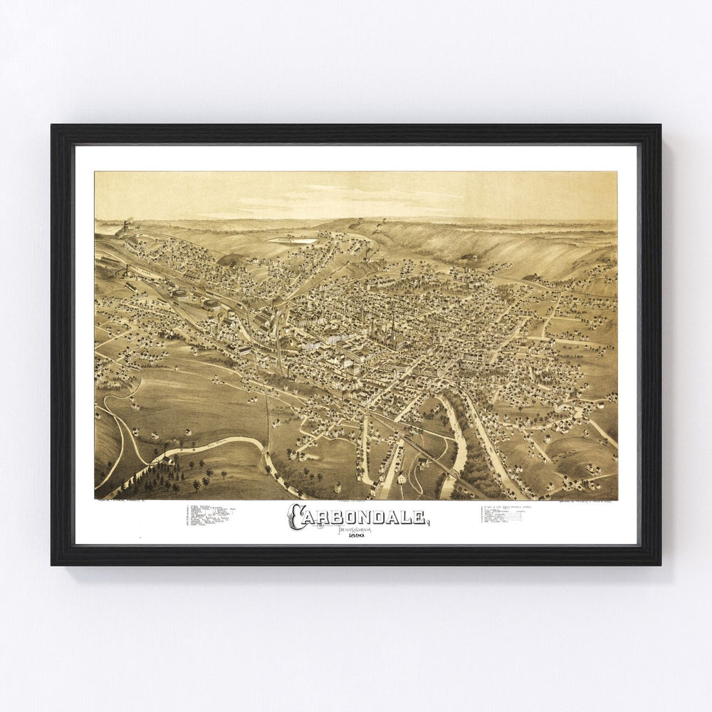Carbondale Vintage Map 1897