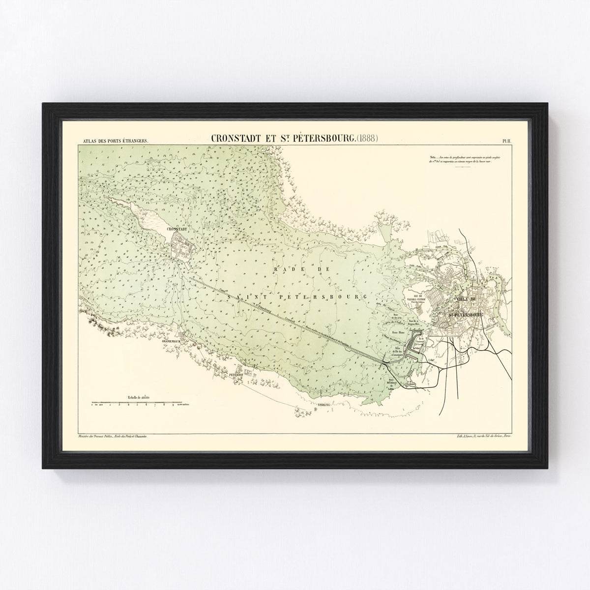 Saint Petersburg Vintage Map 1888