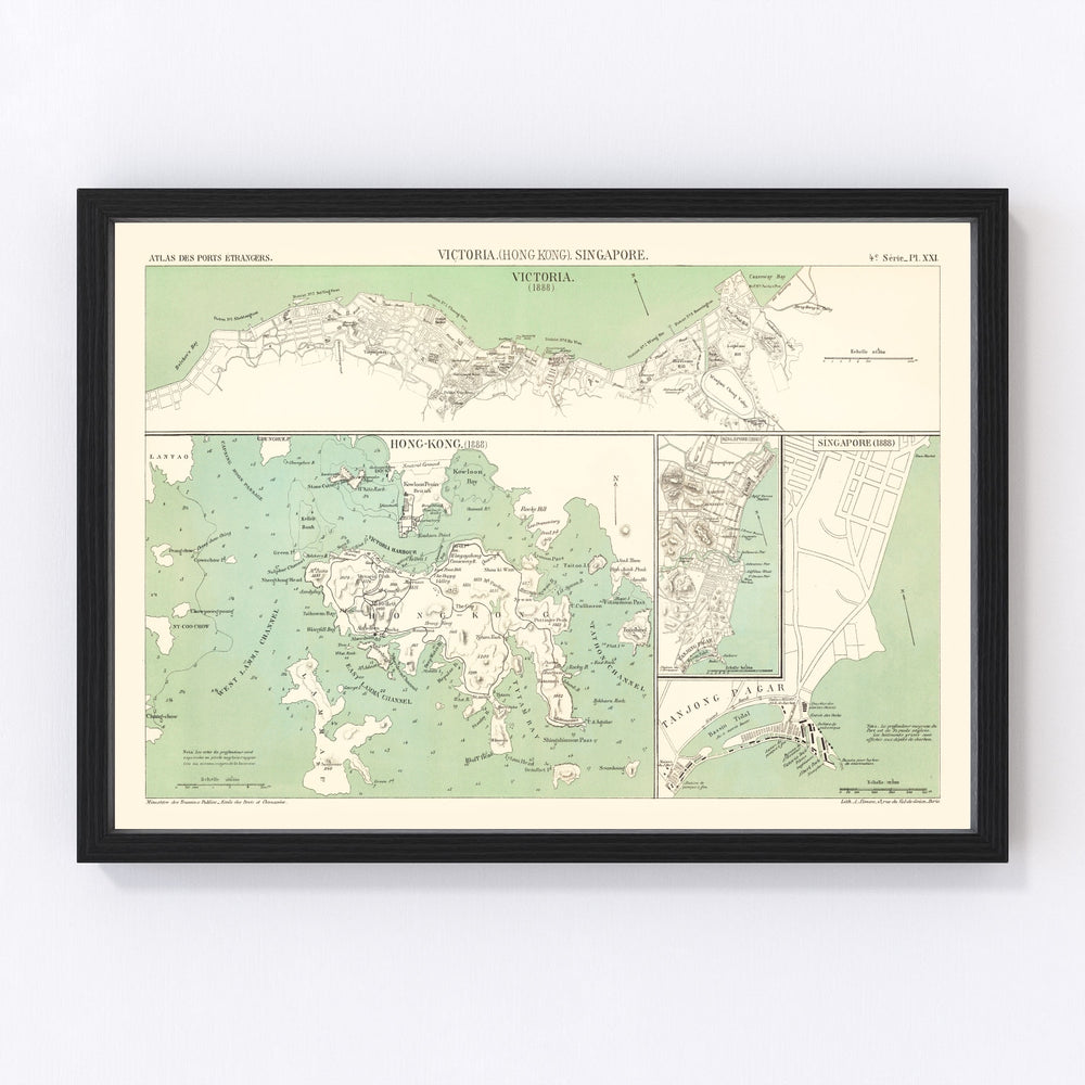 Victoria Vintage Map 1866