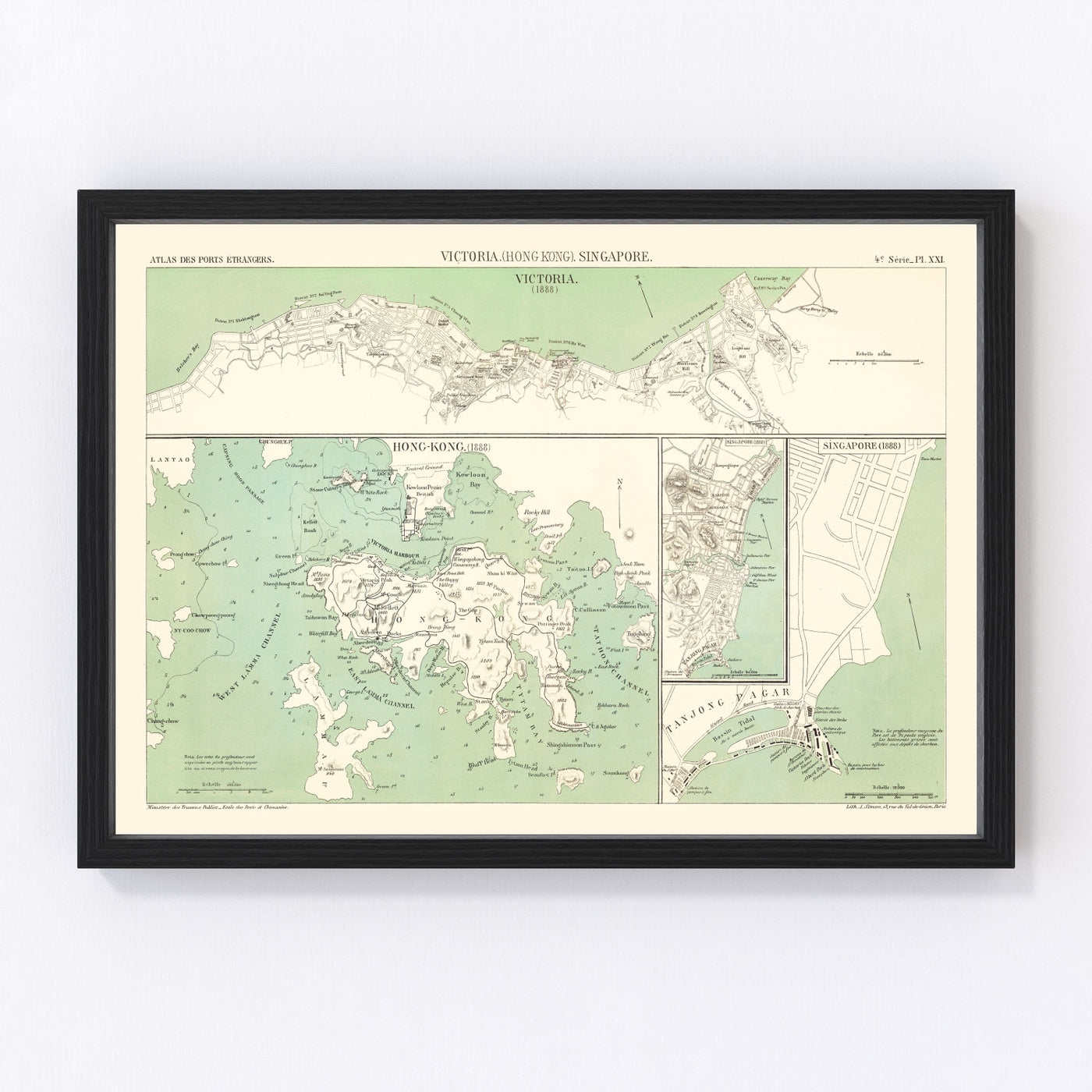 Victoria Vintage Map 1866