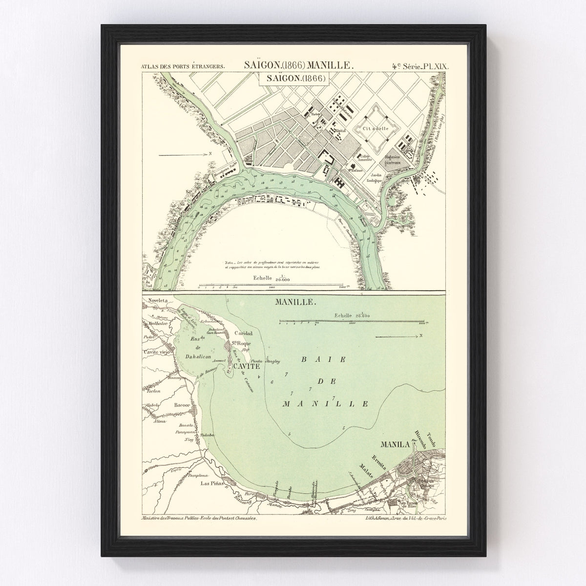 Ho Chi Minh City Vintage Map 1866
