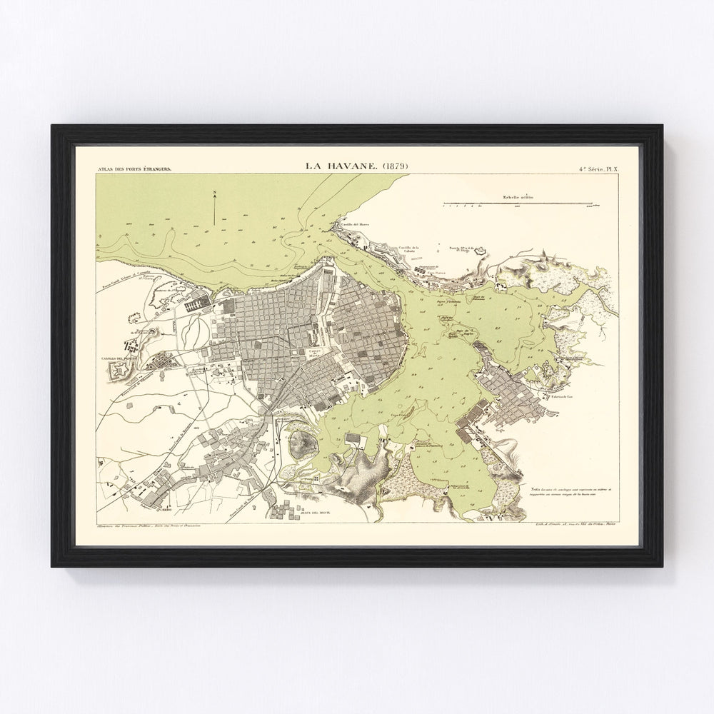 Havana Vintage Map 1879