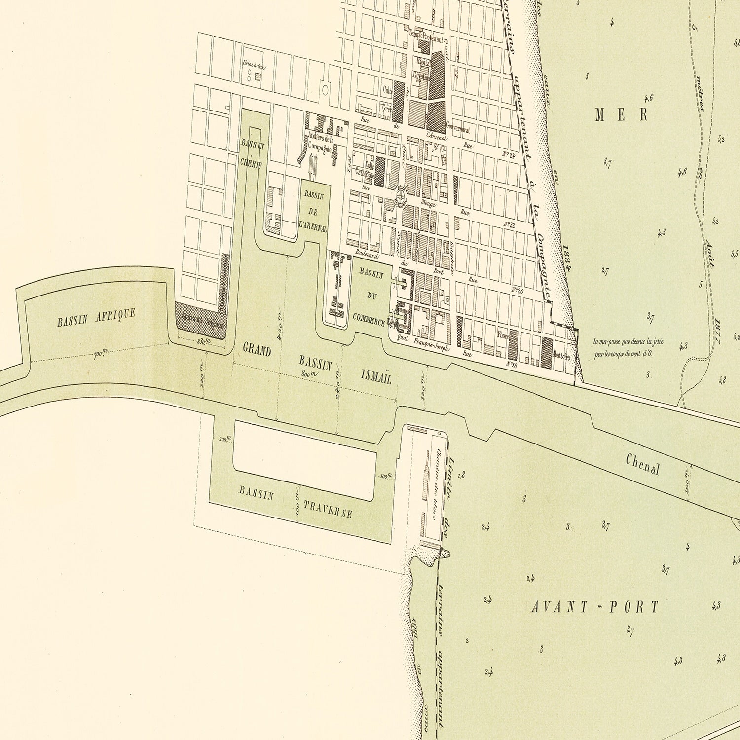 Restored historic details from the 1885 body of water map of County
