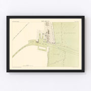Port Said Egypt Vintage Map 1885