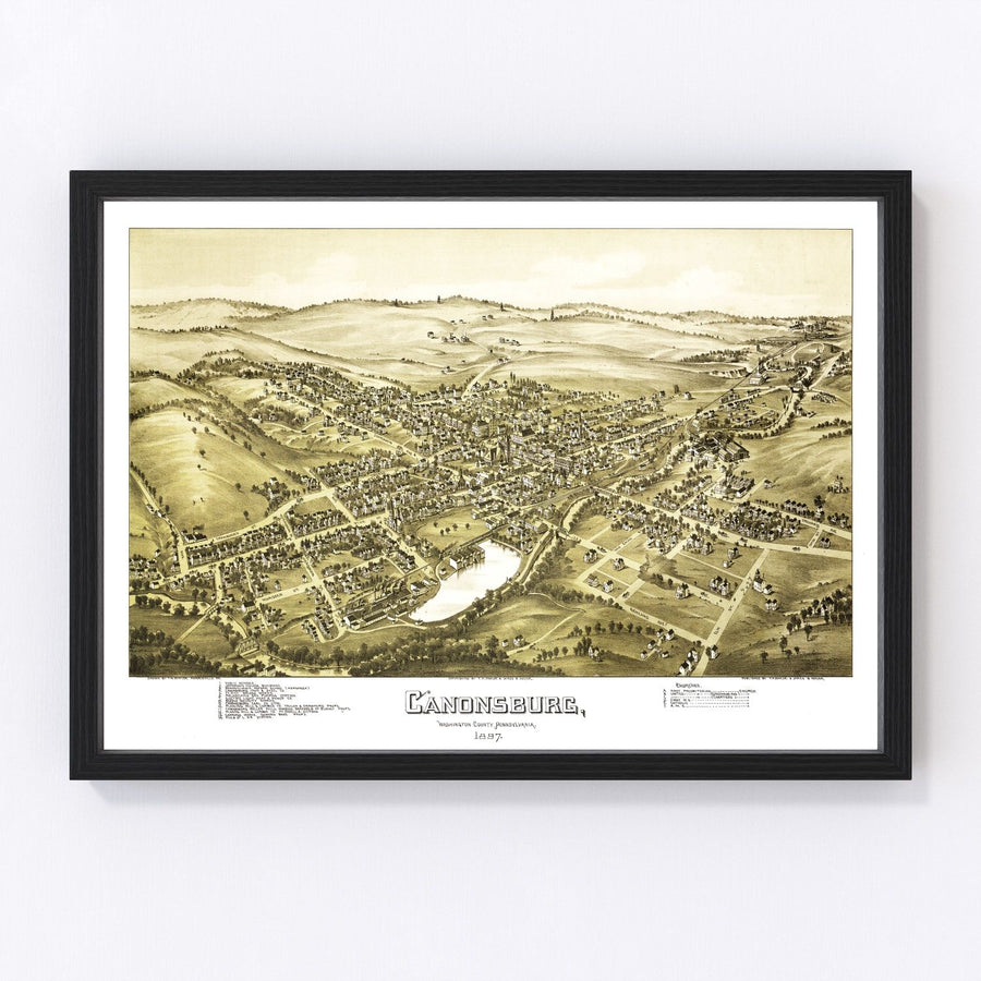 Canonsburg Vintage Map 1897