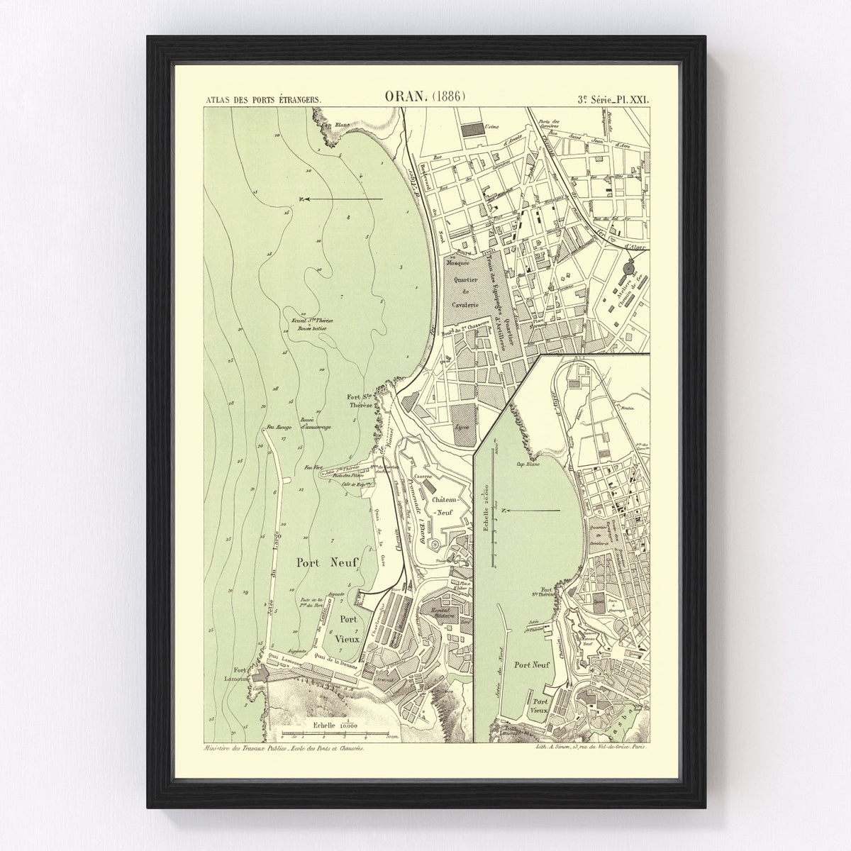 Oran Vintage Map 1886