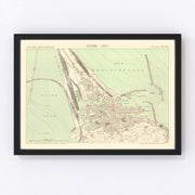 Sète Vintage Map 1886
