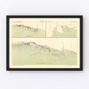 Rijeka Vintage Map 1883