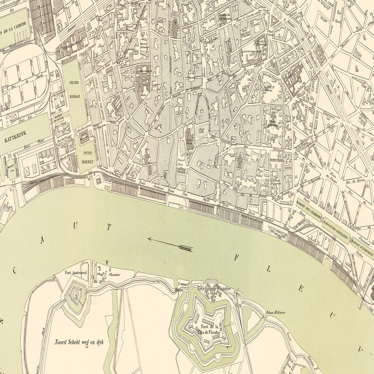 Vintage Antwerp Belgium Maps