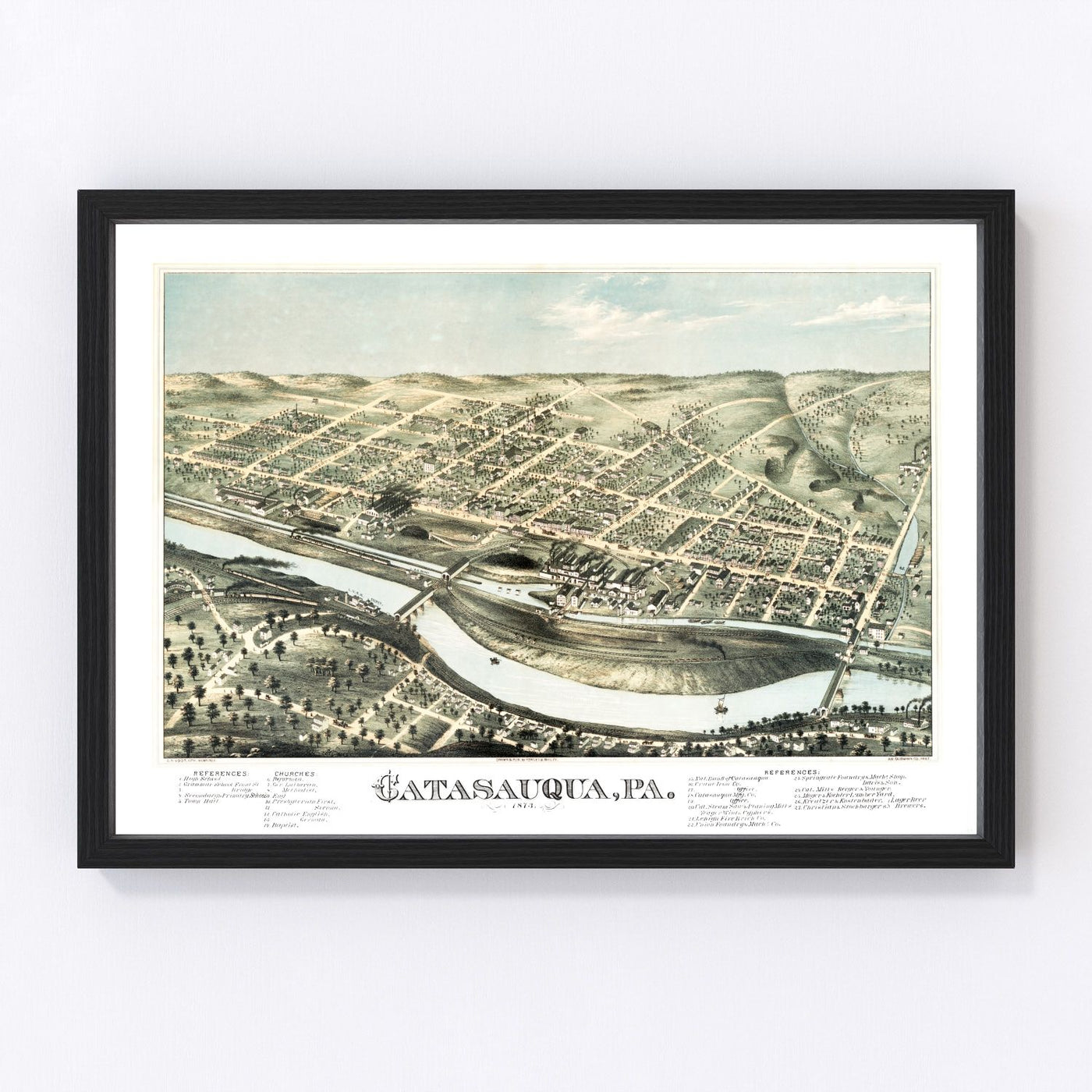 Catasauqua Vintage Map 1873