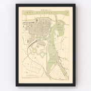 Ostend Vintage Map 1878