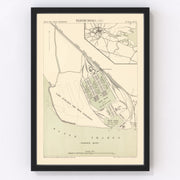 Tilbury Vintage Map 1885