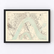 Bordeaux Vintage Map 1886