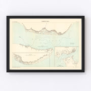 Lisbon Vintage Map 1884