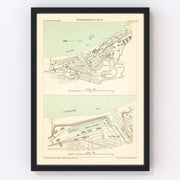 Bremerhaven Vintage Map 1886
