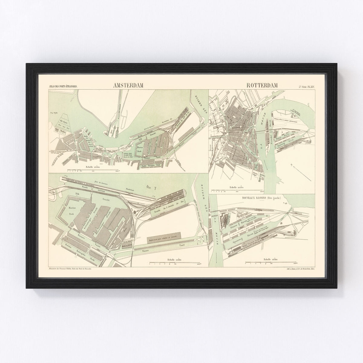 Amsterdam Vintage Map 1886