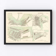 Amsterdam Vintage Map 1886