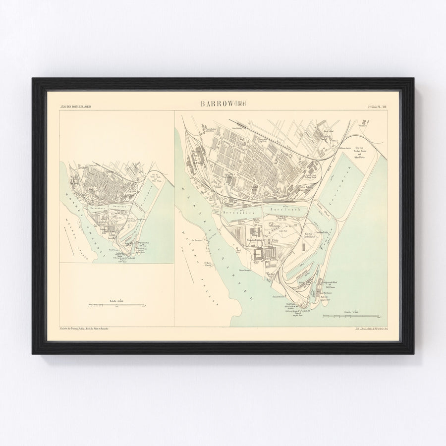 Barrow Vintage Map 1884