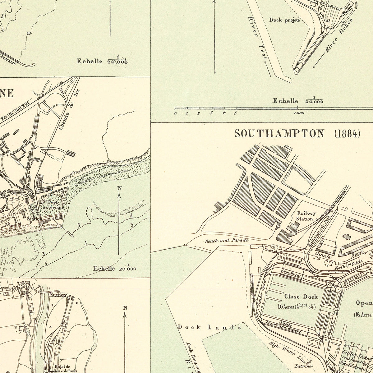 Restored historic details from the 1884 city map of Dover