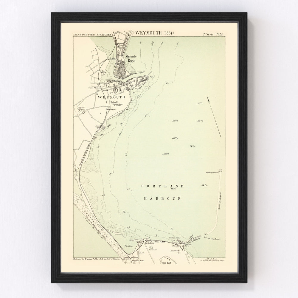 Weymouth Vintage Map 1884
