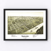 Charleroi Vintage Map 1897