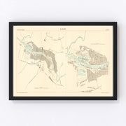 Glasgow Vintage Map 1886