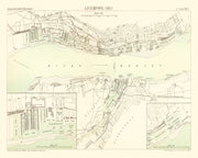 Vintage Map of Liverpool, England 1885