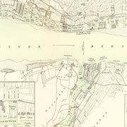 Vintage Map of Liverpool, England 1885
