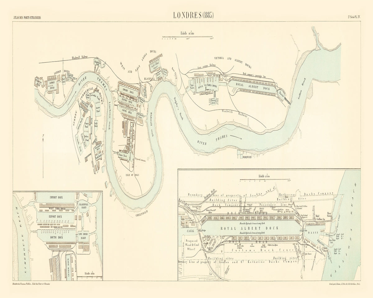 Preview of Vintage Map of London, England 1885